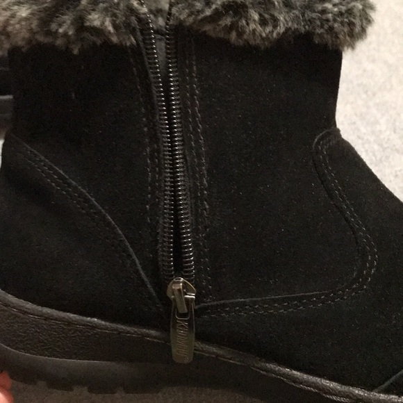 Khombu Women's Genuine Suede Leather Boots Fur 10M - Picture 3 of 4